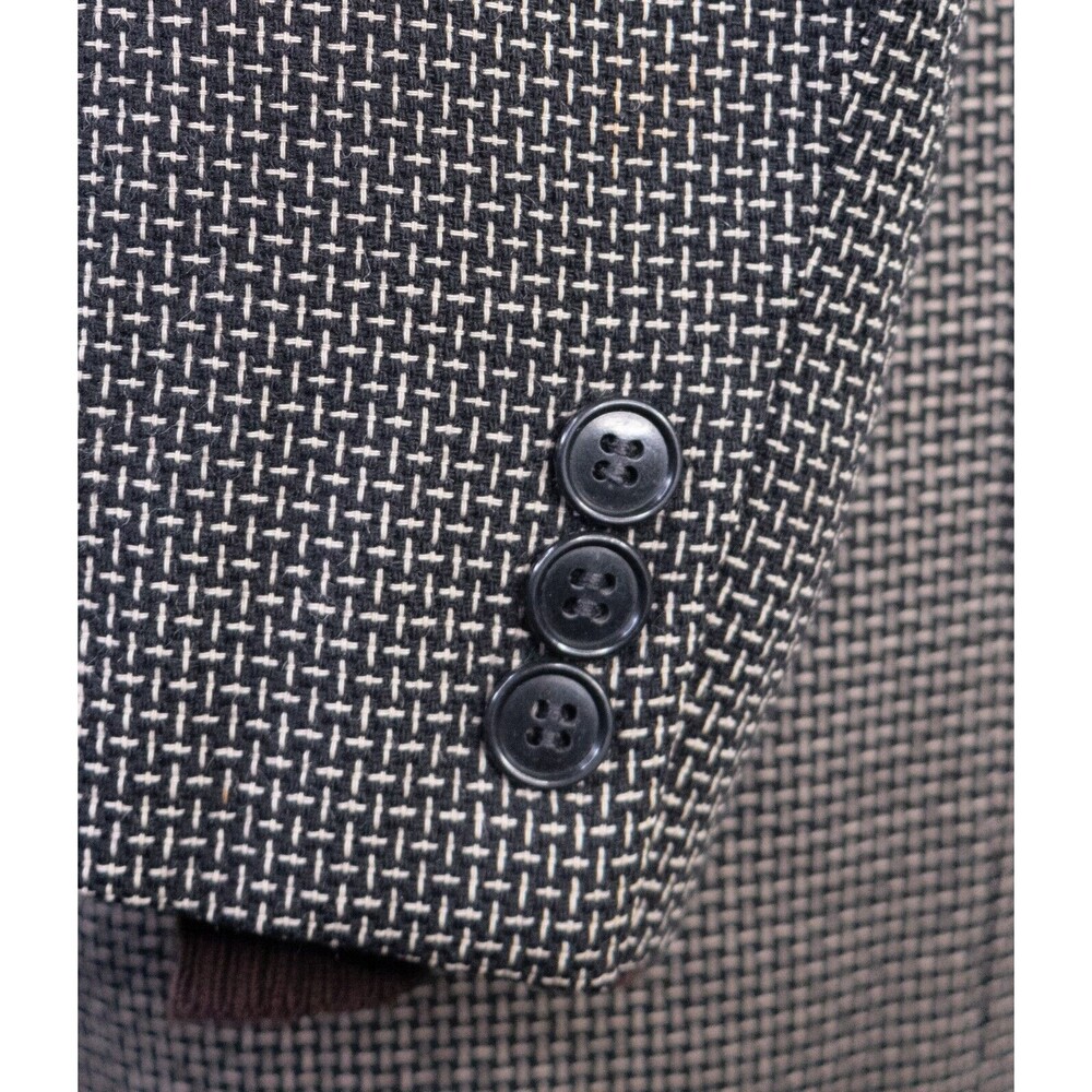 MANI Vintage Sport Coat Jacket Blazer Men Size 42R Textured Two Button WOOL - Picture 9 of 16